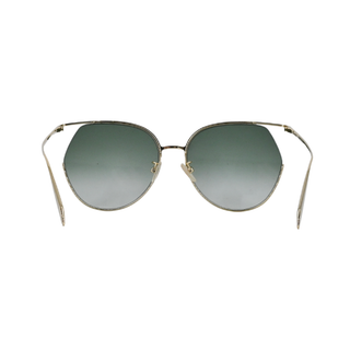 ALEXANDER MCQUEEN | Gold Oval Metal Sunglasses