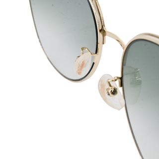 ALEXANDER MCQUEEN | Gold Oval Metal Sunglasses