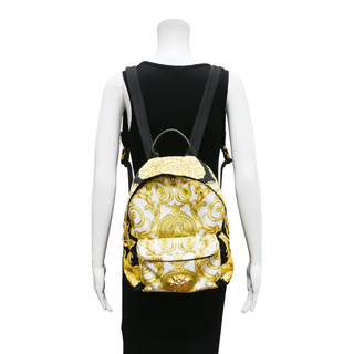 VERSACE | Barocco Hibiscus Nylon Backpack