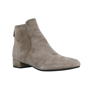 PRADA | Light Taupe Suede Zip Ankle Booties