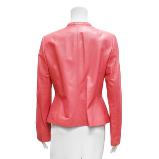 AKRIS PUNTO | Pink Leather Zip Jacket