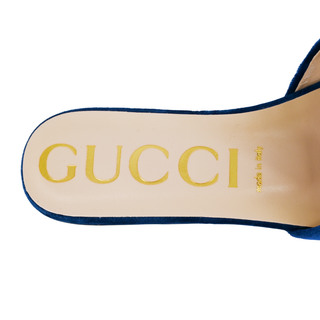 GUCCI | Madelyn G Crystal Velvet Slides