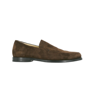 KHAITE | Alessio Brown Suede Loafers