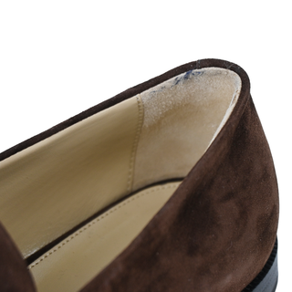 KHAITE | Alessio Brown Suede Loafers