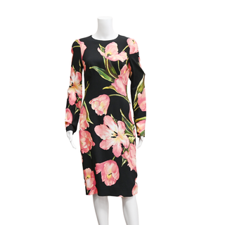 DOLCE & GABBANA | Pink Tulip Print Sheath Dress