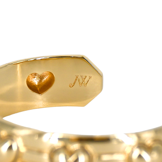 JANE WIN | LOVE Set In Stone Heart Cuff