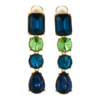 OSCAR DE LA RENTA | Crystal Drop Clip Earrings