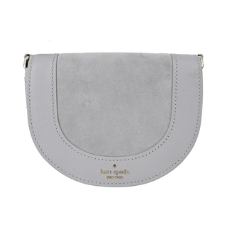 KATE SPADE | Luna Light Gray Crescent Crossbody Bag