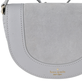 KATE SPADE | Luna Light Gray Crescent Crossbody Bag