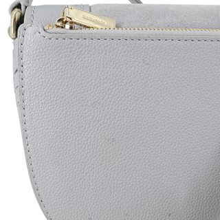 KATE SPADE | Luna Light Gray Crescent Crossbody Bag