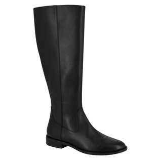 STUART WEITZMAN | Black Leather Equestrian Zip Boot