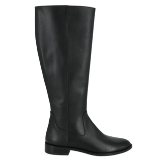 STUART WEITZMAN | Black Leather Equestrian Zip Boot