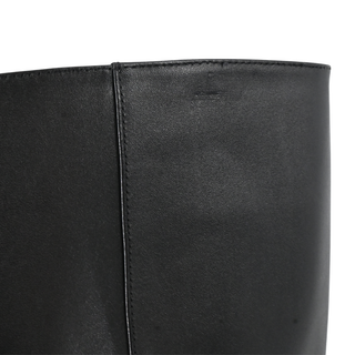 STUART WEITZMAN | Black Leather Equestrian Zip Boot