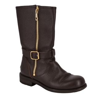 JIMMY CHOO | Durum Leather Biker Boots