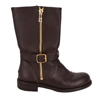 JIMMY CHOO | Durum Leather Biker Boots