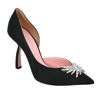 PIFERI | Ursula Crystal Wave Satin Pumps