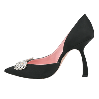 PIFERI | Ursula Crystal Wave Satin Pumps