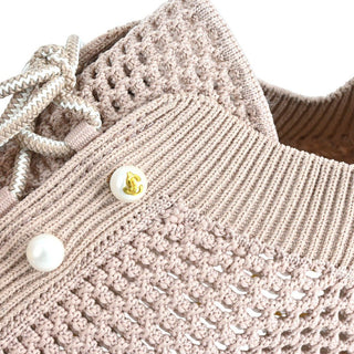 JIMMY CHOO | Macaron Crochet Knit Low-Top Sneakers