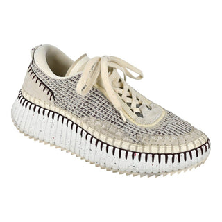 CHLOE | Beige Nama Knit Sneakers