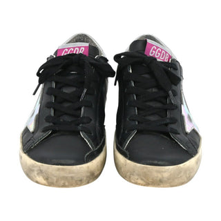 GOLDEN GOOSE | Black Leather Super-Star Sneakers