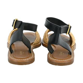 CELINE | Lympia Triomphe Raffia Sandals