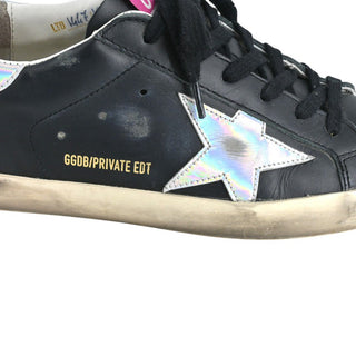 GOLDEN GOOSE | Black Leather Super-Star Sneakers