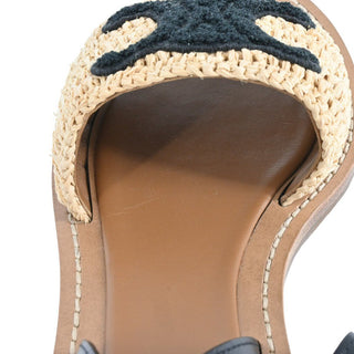 CELINE | Lympia Triomphe Raffia Sandals