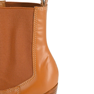 SCHUTZ | Springsteen Caramel Leather Booties