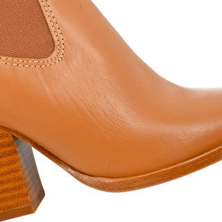 SCHUTZ | Springsteen Caramel Leather Booties