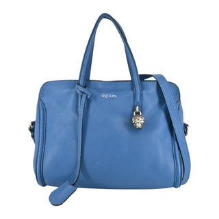 ALEXANDER MCQUEEN | Blue Skull Padlock Satchel Bag