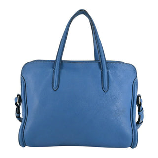 ALEXANDER MCQUEEN | Blue Skull Padlock Satchel Bag