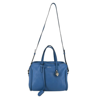 ALEXANDER MCQUEEN | Blue Skull Padlock Satchel Bag