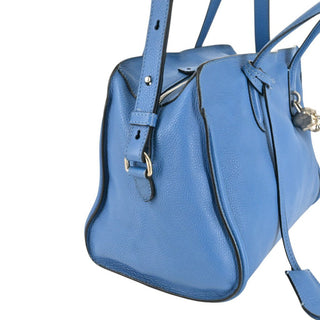 ALEXANDER MCQUEEN | Blue Skull Padlock Satchel Bag