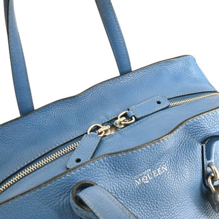 ALEXANDER MCQUEEN | Blue Skull Padlock Satchel Bag