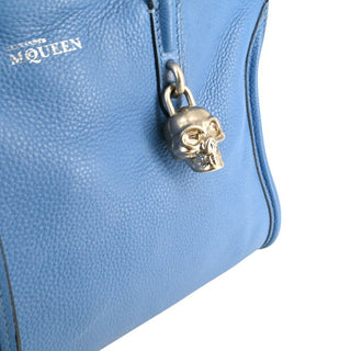 ALEXANDER MCQUEEN | Blue Skull Padlock Satchel Bag