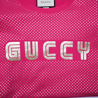 GUCCI | Pink 'Guccy' & Gold Stars Sweatshirt