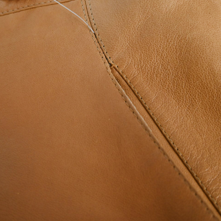 BRUNELLO CUCINELLI | Tan Leather Flared Mini Skirt