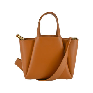 KAAI | Mini Pyramid Cognac Top Handle Bag