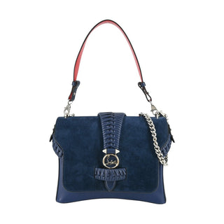 CHRISTIAN LOUBOUTIN | Navy Suede RubyLou Shoulder Bag