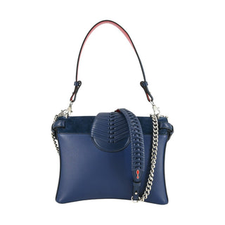 CHRISTIAN LOUBOUTIN | Navy Suede RubyLou Shoulder Bag