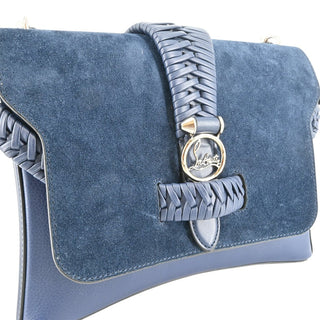 CHRISTIAN LOUBOUTIN | Navy Suede RubyLou Shoulder Bag