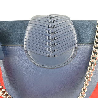 CHRISTIAN LOUBOUTIN | Navy Suede RubyLou Shoulder Bag