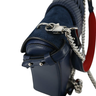 CHRISTIAN LOUBOUTIN | Navy Suede RubyLou Shoulder Bag