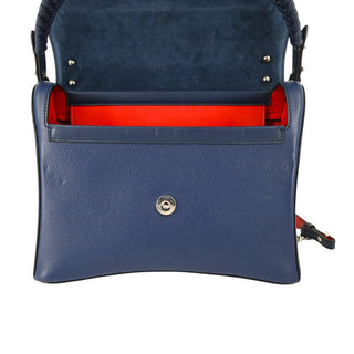 CHRISTIAN LOUBOUTIN | Navy Suede RubyLou Shoulder Bag