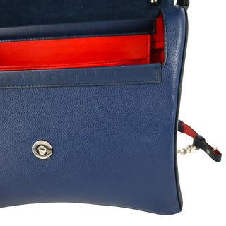 CHRISTIAN LOUBOUTIN | Navy Suede RubyLou Shoulder Bag