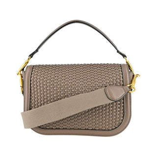 VALENTINO | Alltime VLogo Woven Leather Shoulder Bag