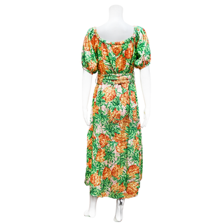 FARM RIO | Tropical Floral Belted Midi Dress