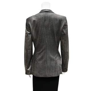 MAX MARA | Striped Single Breasted Wool Blazer