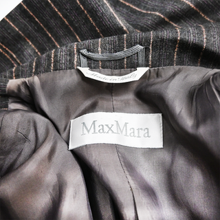 MAX MARA | Striped Single Breasted Wool Blazer