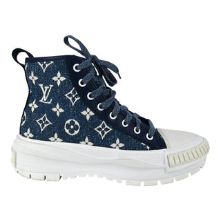 LOUIS VUITTON | Squad Monogram Denim High-Top Sneakers